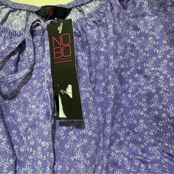 Women’s NWT No Boundaries Purple Floral Cut Out Sides Party Summer Dress Size 3X - Picture 7 of 16
